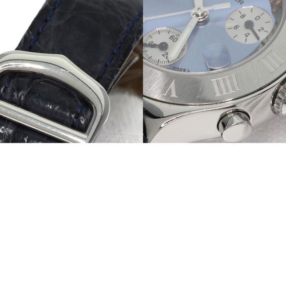 Cartier W1020013 Chronoscuff SM Watch Stainless Steel Leather Ladies - Picture 10 of 11